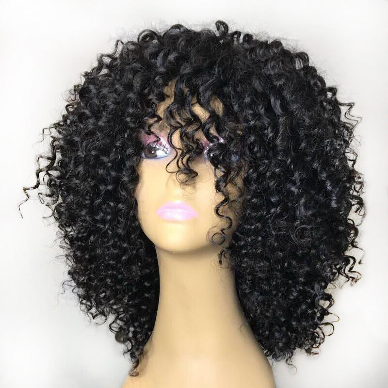 European And American Womens Chemical Fiber Medium And Long Curly Hair