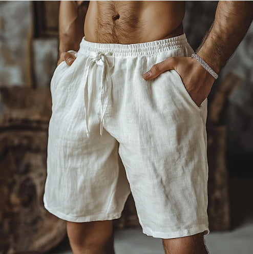Men's Fashion Solid Color Casual Beach Shorts
