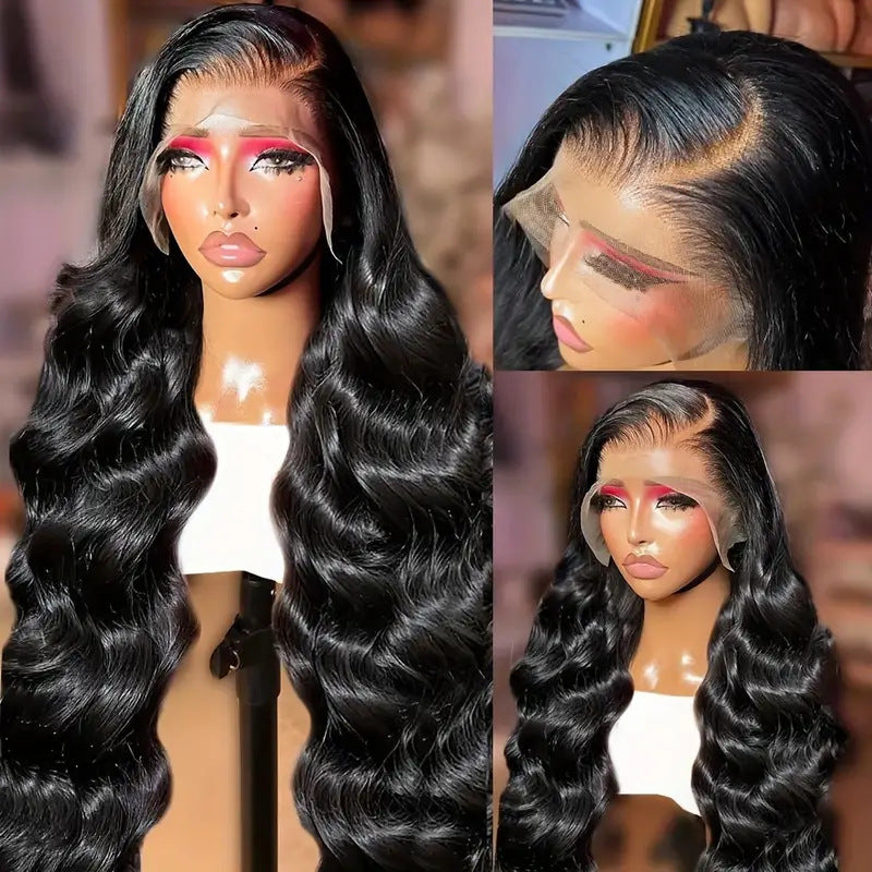 Natural High-temperature Fiber Front Lace Wig Female Medium Big Wave