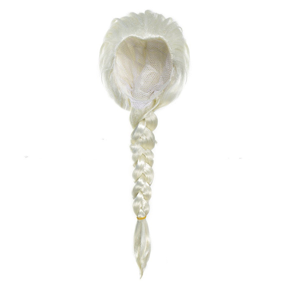 Princess Headdress Silver For Children Brown Cosplay Wig Props