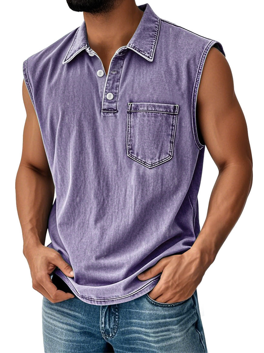 3D Digital Printing Men's Button Polo Shirt Short Sleeve