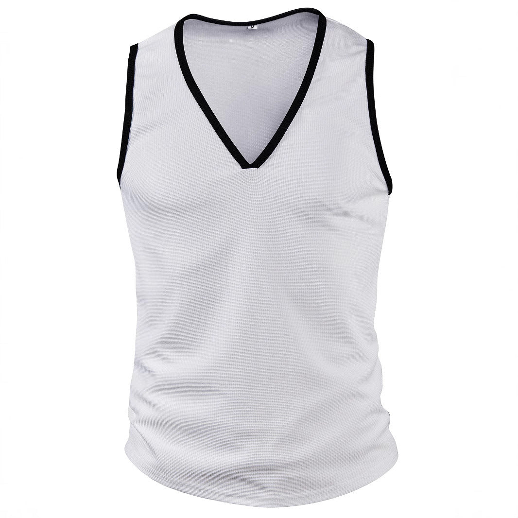 Summer Texture V-neck Sports Vest