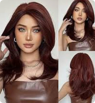 Mid-length Platinum Gradient Color Full-head Wig Chemical Fiber High-temperature Fiber