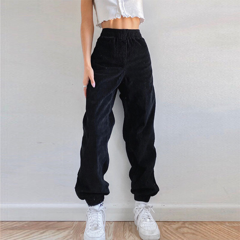 Hong Kong Style Retro Loose Slim Casual Trousers