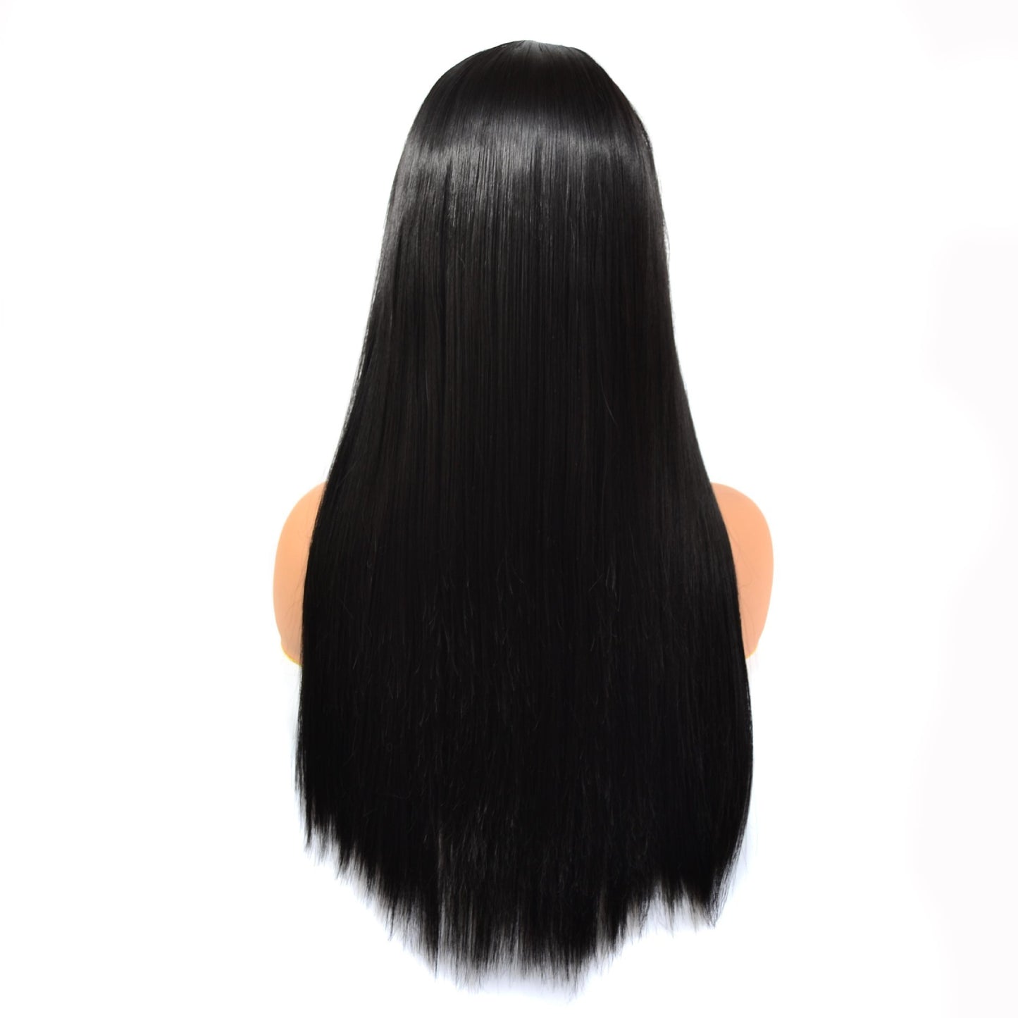 Amazon African Wig Headgear Female Long Straight Hair Full Bangs Wig Headgear Flat Bangs Wig Straight