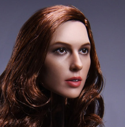 Scale Gal Gadot Head Model with Straight Long Hair for 12 inches Female Action Figure