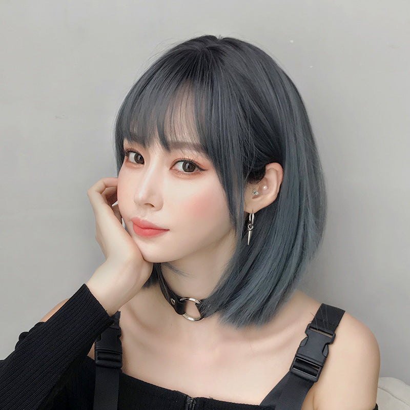 Factory Wholesale Wig Female Japanese Air Bangs Bobo Headgear Fashion Shoulder-length Bangs Wig Headgear Wholesale