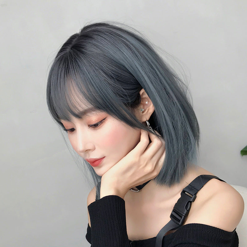 Factory Wholesale Wig Female Japanese Air Bangs Bobo Headgear Fashion Shoulder-length Bangs Wig Headgear Wholesale