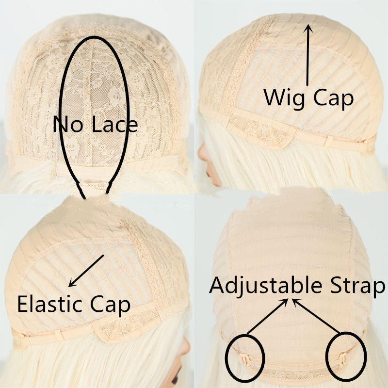 Mid-Section Long Straight High Temperature Silk Machine Wig