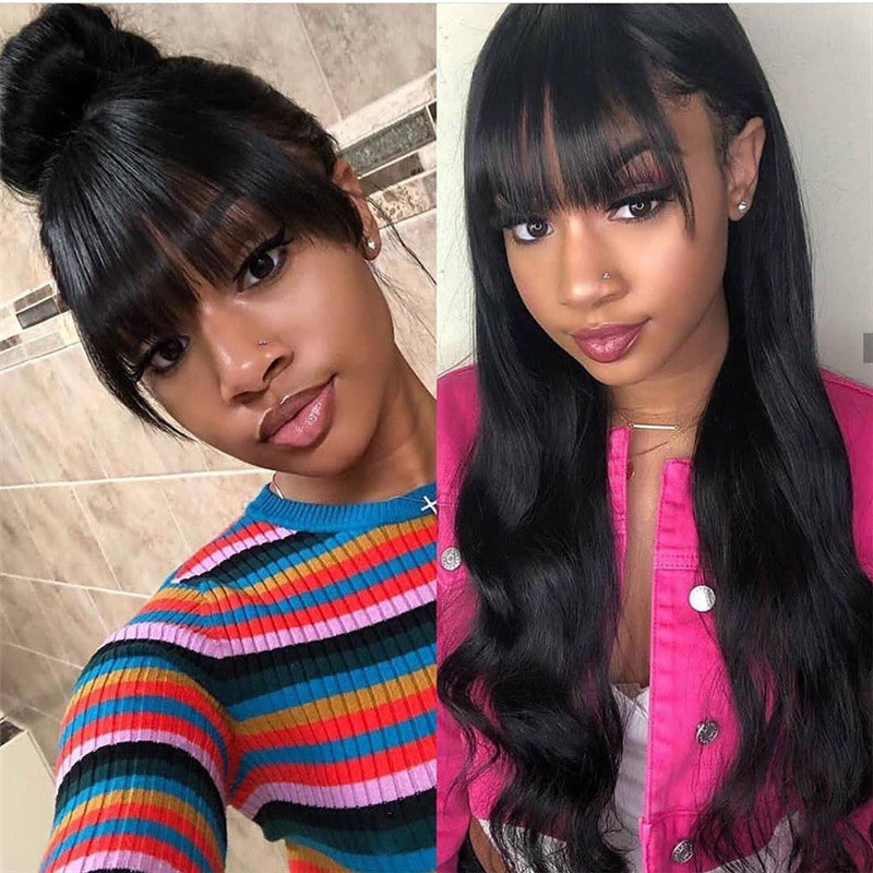 Female Wig European And American Air Bangs Long Curly Hair Big Waves