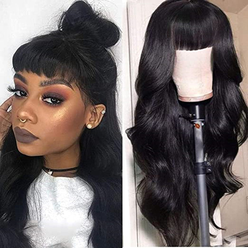 Female Wig European And American Air Bangs Long Curly Hair Big Waves