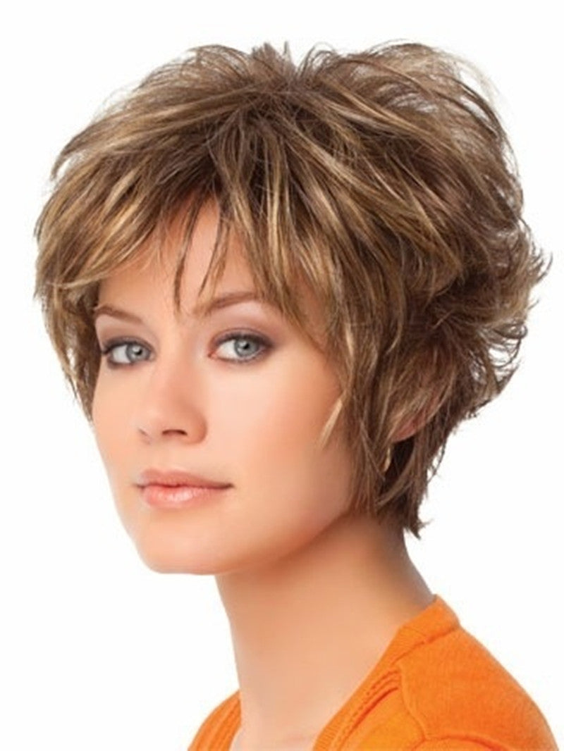 Wig Female Short Curly Hair Short Hair Lady Fluffy Natural