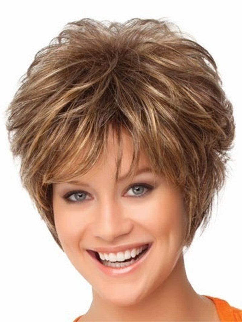 Wig Female Short Curly Hair Short Hair Lady Fluffy Natural