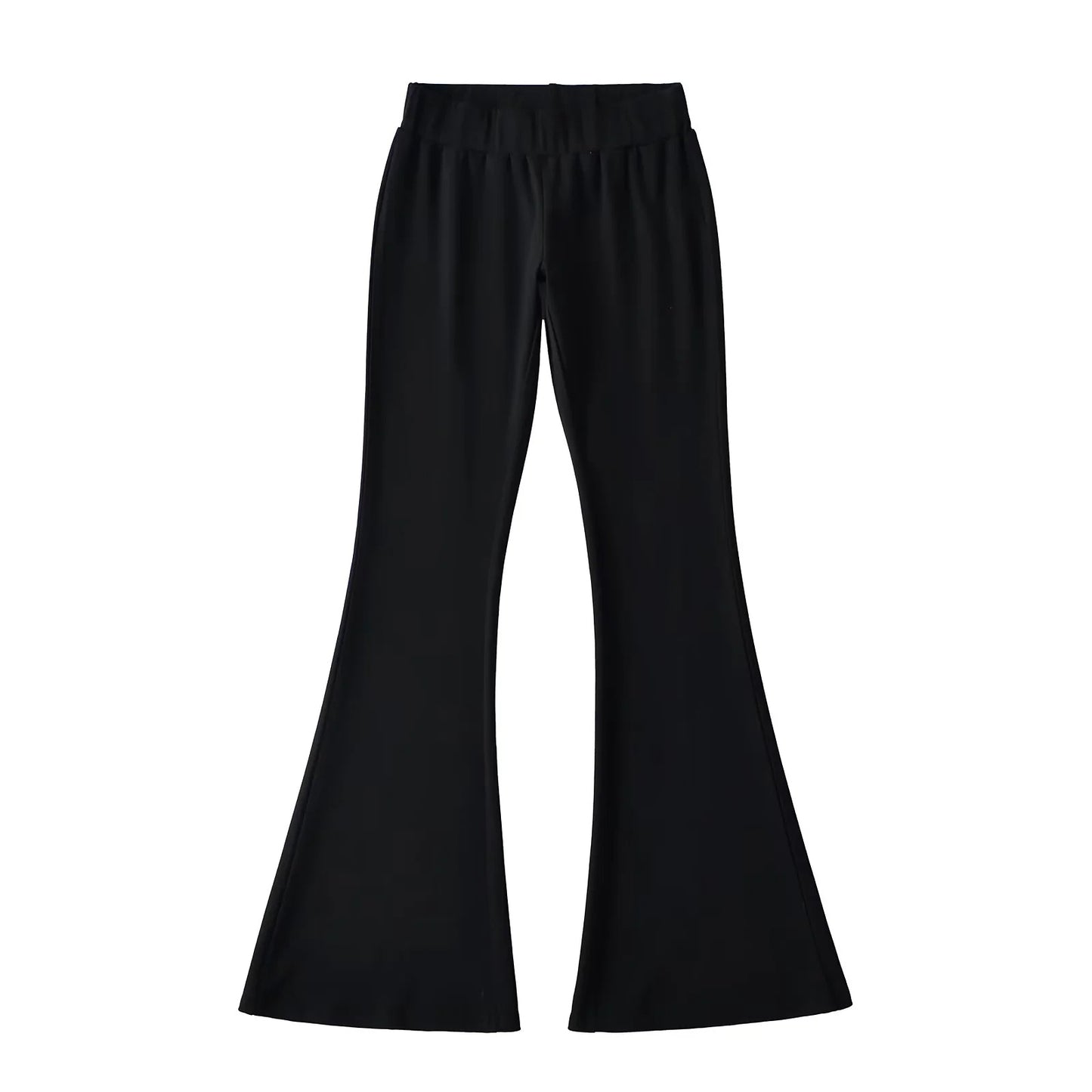 Irregular pleated camisole vest+elastic waist micro flared pants two-piece set