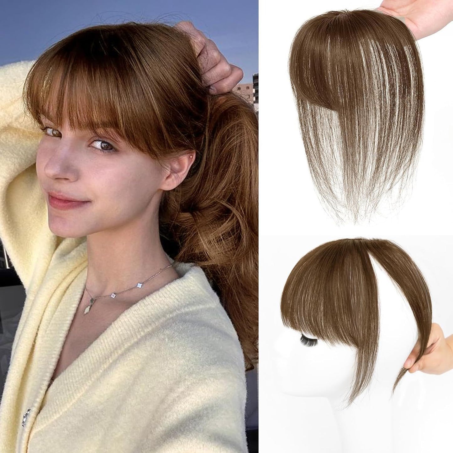 3D Wig Set Bangs Hand-woven Elegant