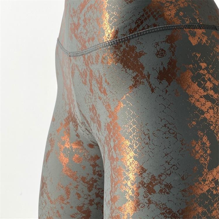 Women's Tight Elastic Bronzing Yoga Pants