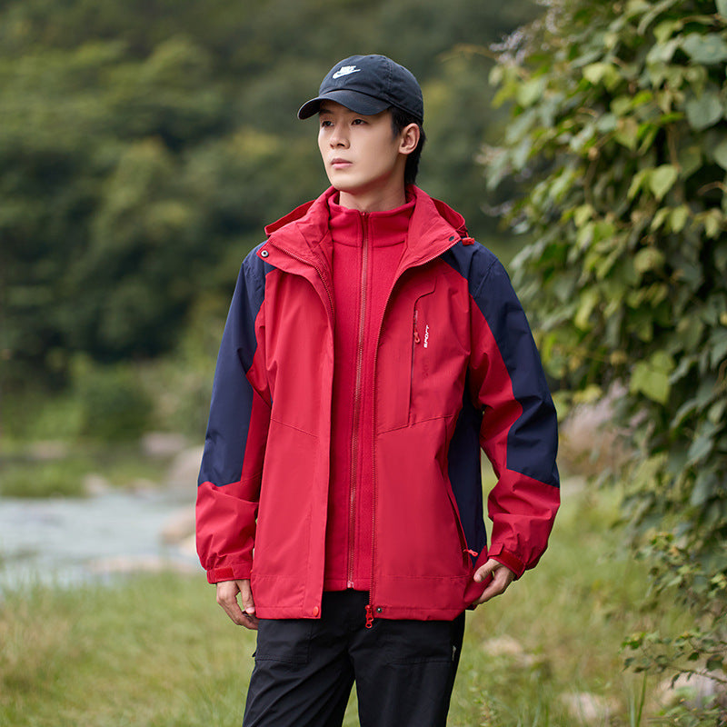 Breathable Mountaineering Suit Stitching Trendy Coat
