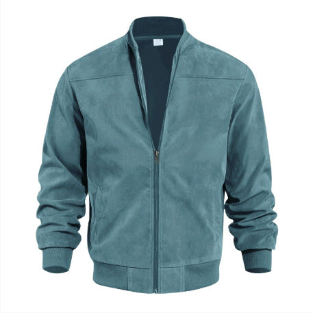 Men's Casual Plus Size Suede Zipper Men's Jacket