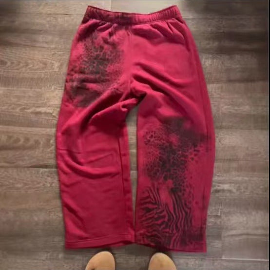 Men's Street Casual Leopard Print Printed Trousers