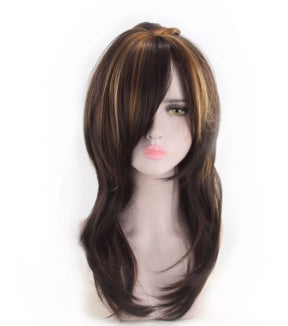 Europe and America trend spot medium long curl wig