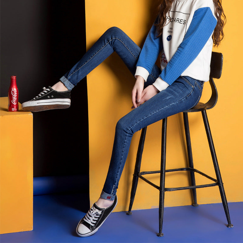 The new women's jeans stretch feet all-match pencil pants fashion spring one generation 1707