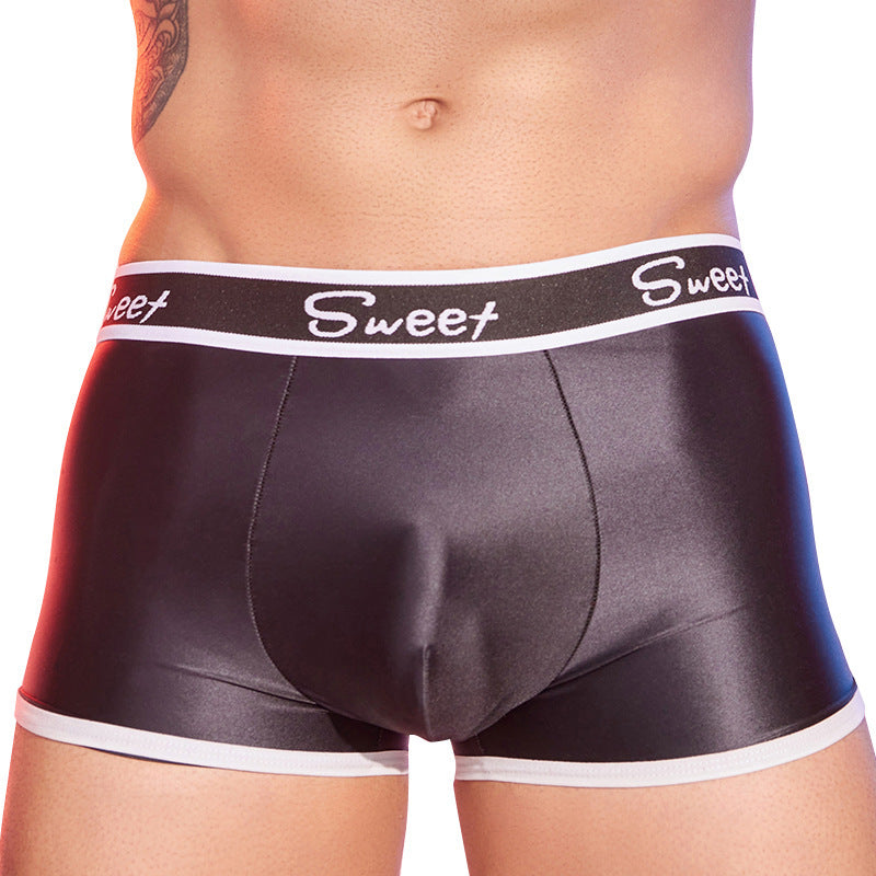 Fashion Men's Hot Shiny Silky Breathable Boxers