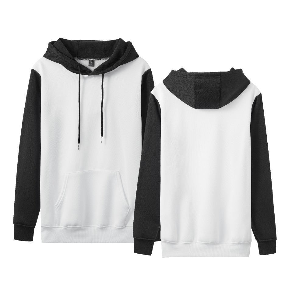 White Version Stitching Loose Casual Fleece-lined Cross-border Hoodie