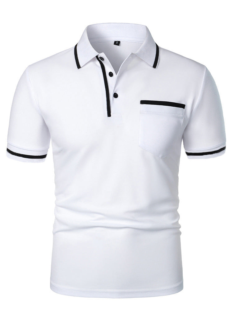 Men's Casual Lapel Short Sleeve T-shirt