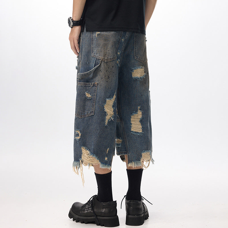 Summer Loose Beggar Style Cropped Pants Niche Middle Pants