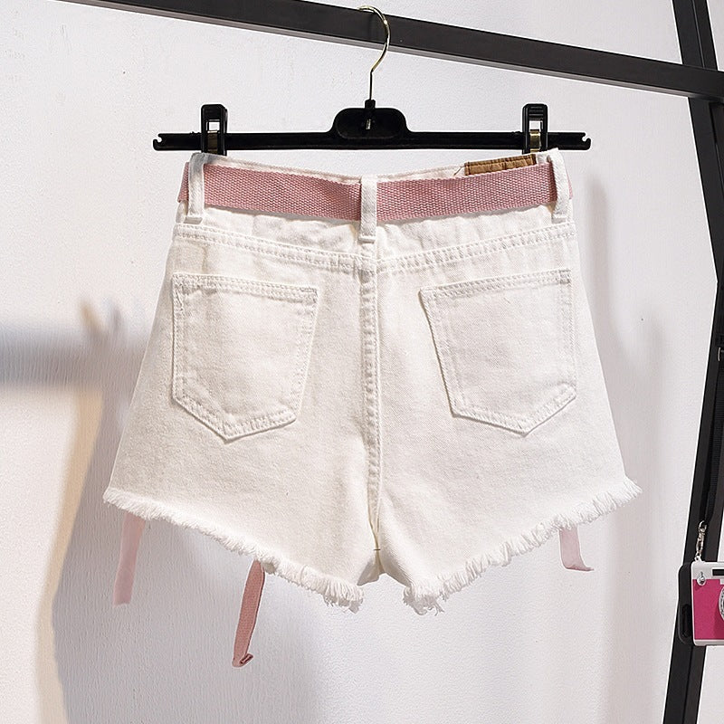 Fat mm ripped loose wide leg hot pants