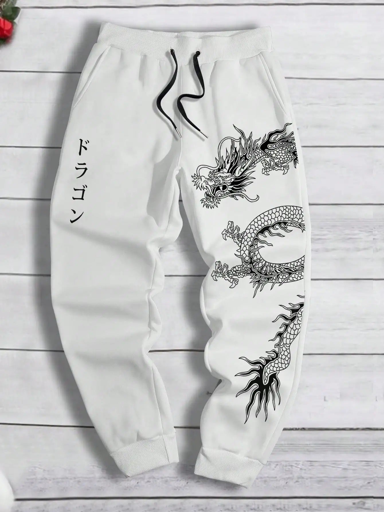 Dark Printed Loose Men's And Women's Lace-up Sweatpants