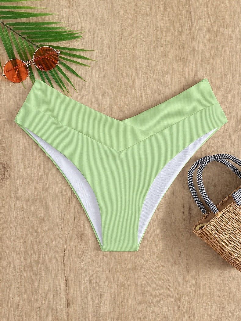 Solid Color Multicolor Pleating Personalized Swimming Trunks