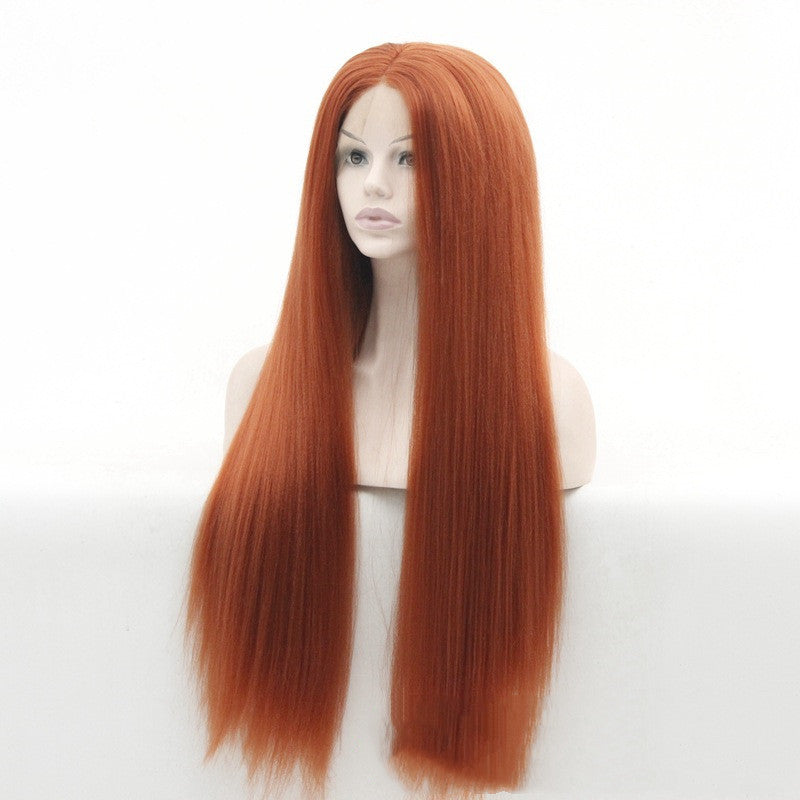 Front lace hair cover for long straight hair