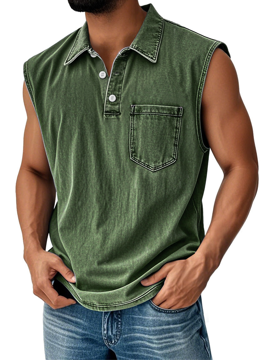 3D Digital Printing Men's Button Polo Shirt Short Sleeve