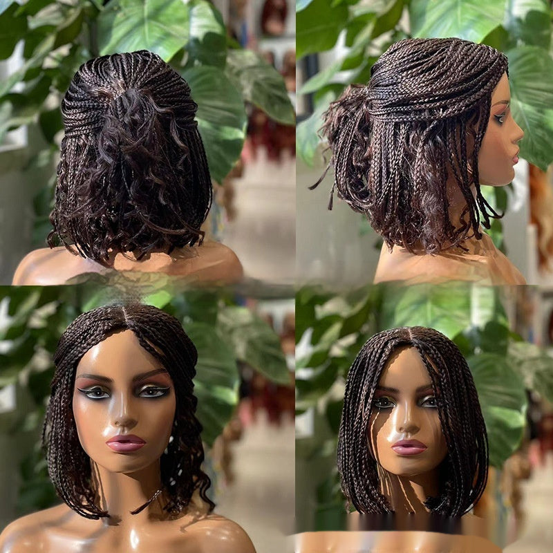 Wig Bohemian Hand-woven Three-strand Braid Wave Female Headgear