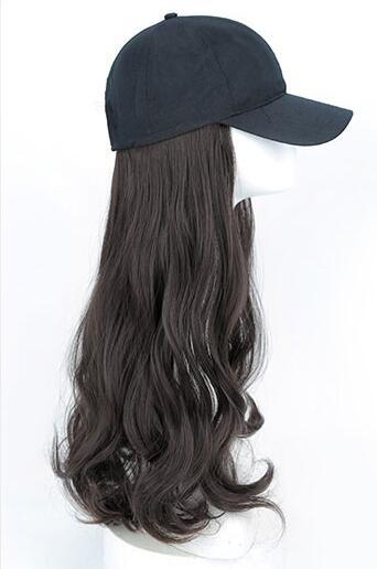 Hat wig one female wig female long hair natural fashion long curly hair big wave