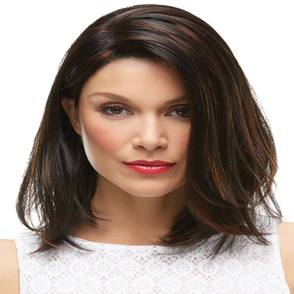 Short Straight Hair Brown And Black Intercolor Headgear