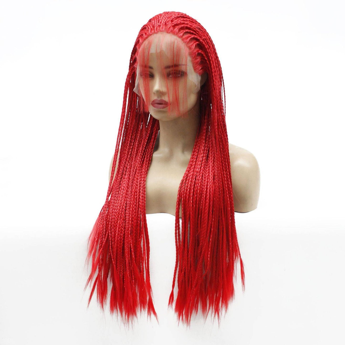 European Ladies Double Braided Wig Black