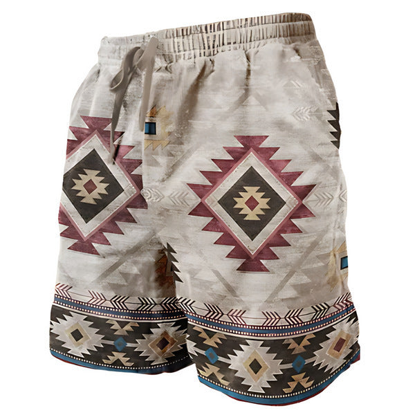 3D Printed Breathable Soft Casual Loose Shorts Men