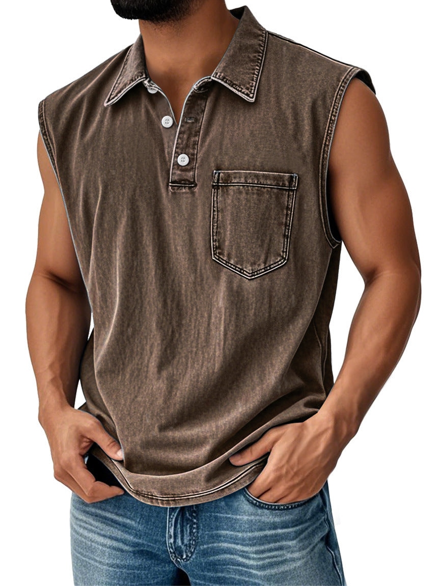 3D Digital Printing Men's Button Polo Shirt Short Sleeve