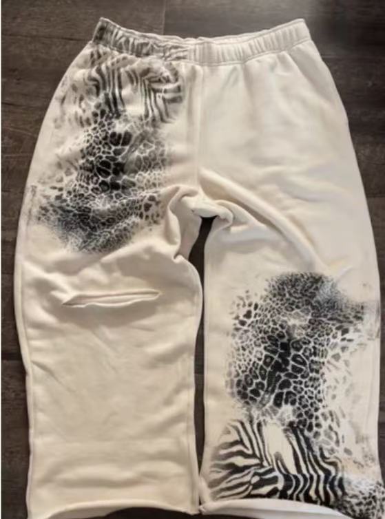 Men's Street Casual Leopard Print Printed Trousers
