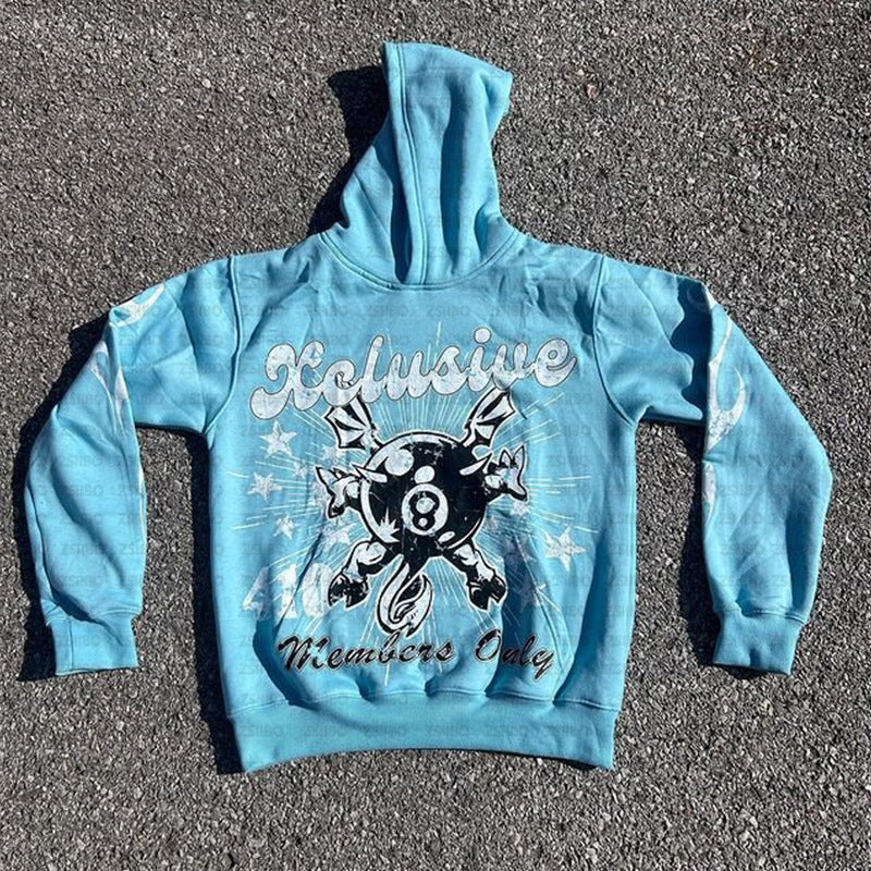 Personalized Letter Printing Loose Pullover