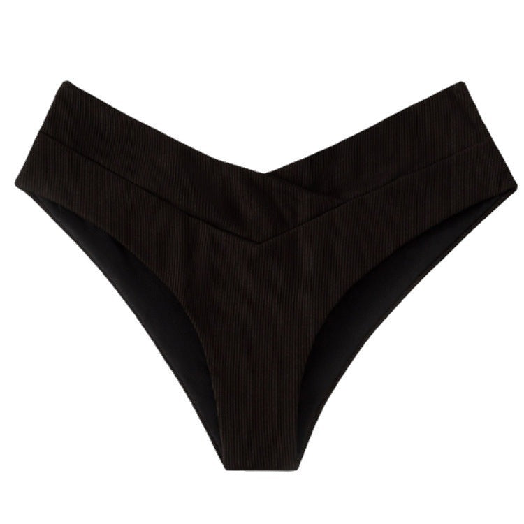 Solid Color Multicolor Pleating Personalized Swimming Trunks