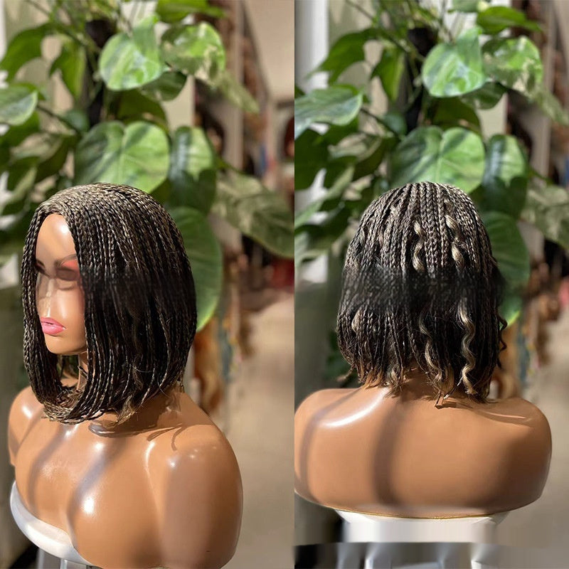 Wig Bohemian Hand-woven Three-strand Braid Wave Female Headgear
