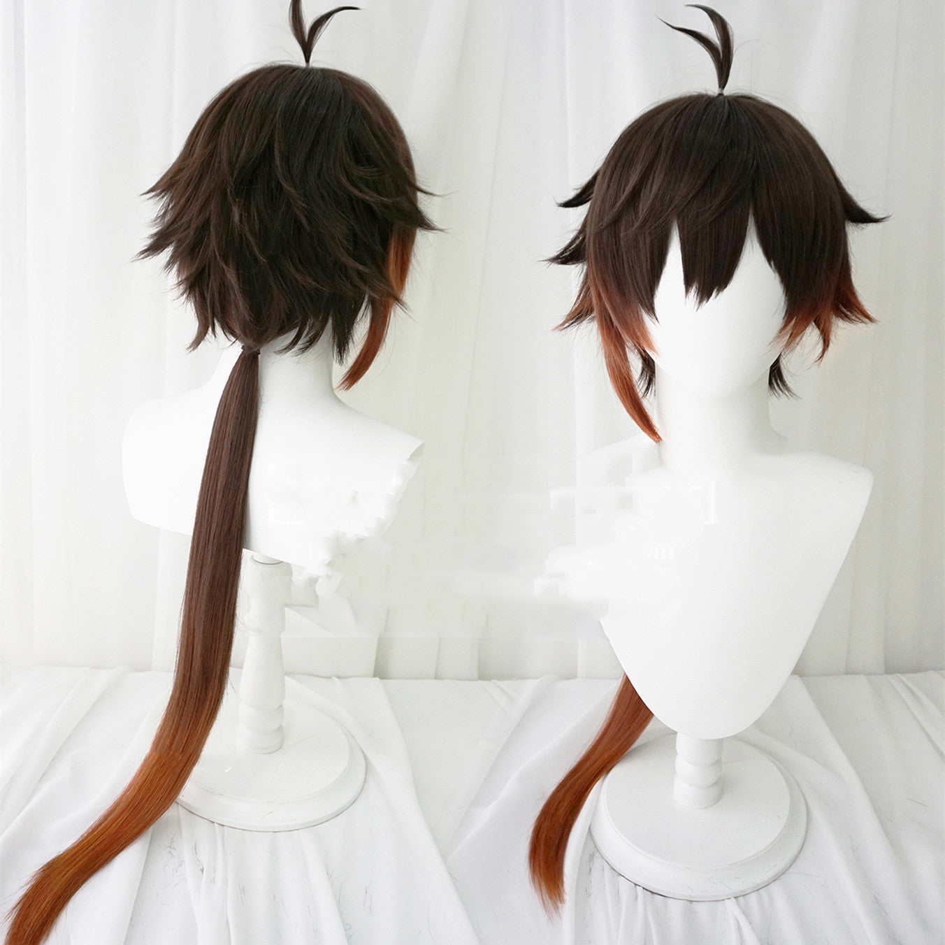 Not Layered Gradient Simulation Scalp Top Cosplay Wig