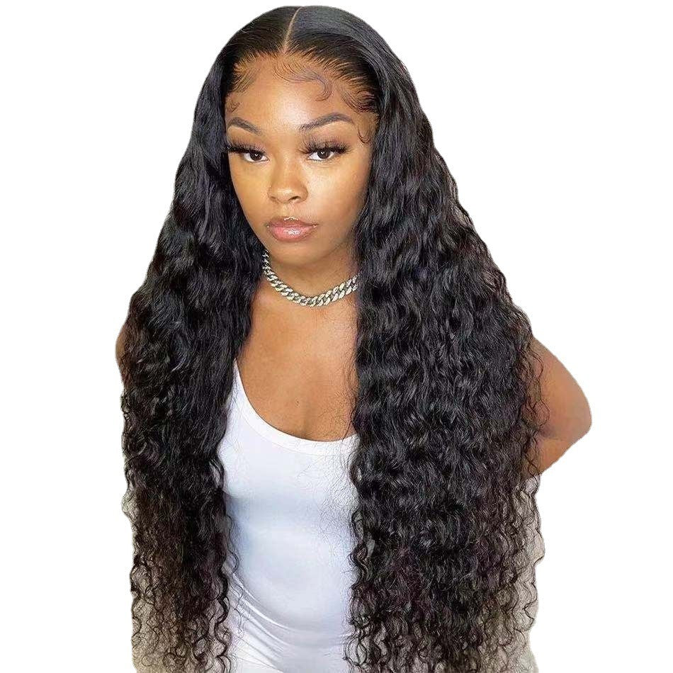 Women's Solid Color Mid-length Curly Hair Chemical Fiber Wig