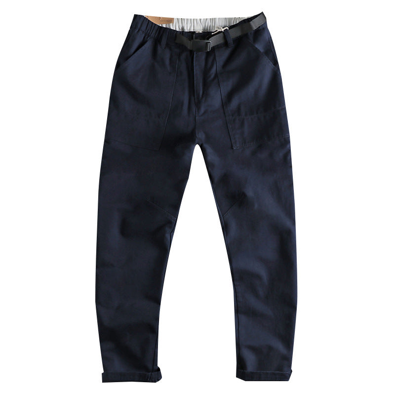 N I Buckle Belt Three-dimensional Cutting Workwear Casual Pants