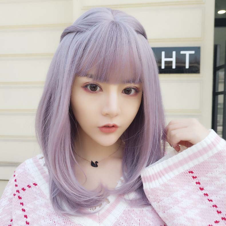 Wig Set Female Mid-length Curly Natural Hair