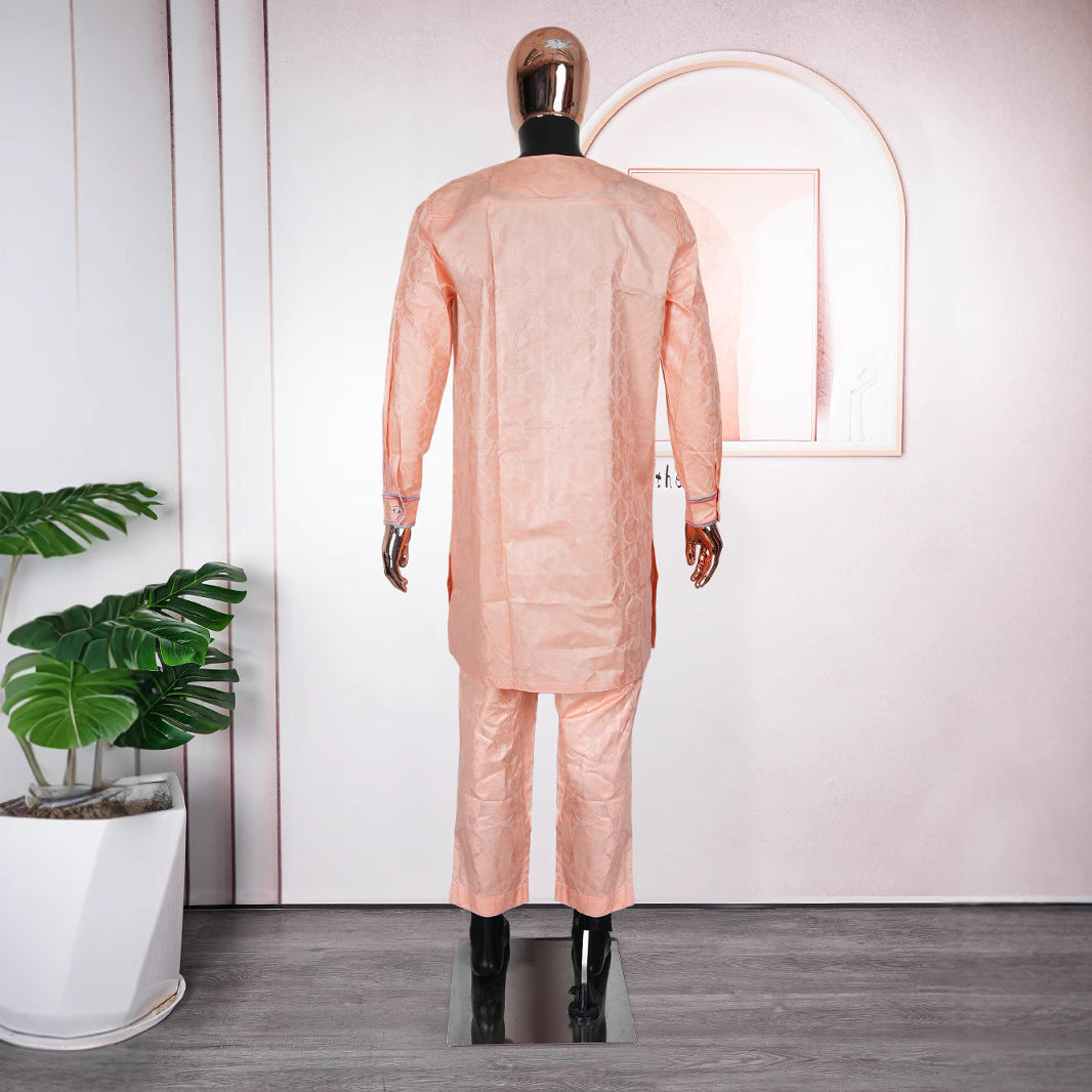 Men's Casual Banquet Robe Three-piece Set