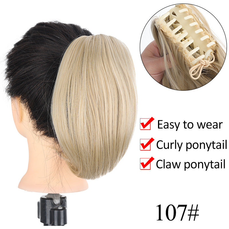 Short Ponytail Wig Grip Internet Celebrity Micro-roll Natural Braid